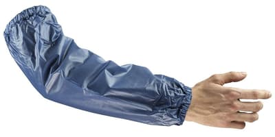59-001 CPP Chemical Resistant Vinyl Sleeves, Blue, 18"L, 8 Mil
