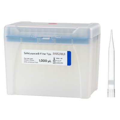 Sartorius® Safetyspace® Filtered Pipette Tips, Racked, Sterile, Color-Coded