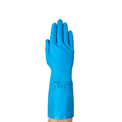 AlphaTec® 58-010 Chemical Resistant Gloves, 11.8"L, Blue, 11 mil, 12 Pair/Dozen