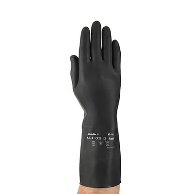ALPHATEC 87-118 CHEMICAL GLOVE SZ 10 BLACK
