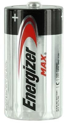 Energizer® MAX® C Batteries, Alkaline, 1.5V, 8/Pack