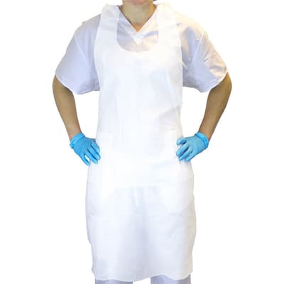 Lightweight Disposable Polyethylene Apron, 2 Mil, 46" x 28", Color-Coded, 500/Case