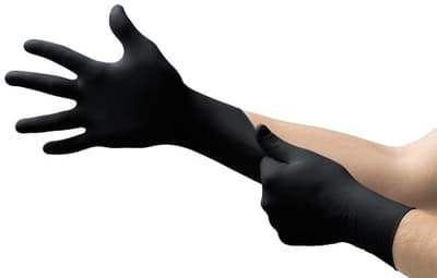 MICROFLEX® MidKnight® TOUCH 93-732 Nitrile Disposable Gloves, 2.8 Mil, Black, Powder-Free