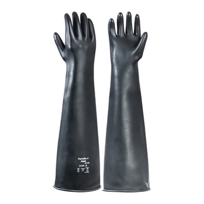 AlphaTec® 87-108 Chemical Resistant Gloves, 24"L, Black, 59 mil, 1 Pair