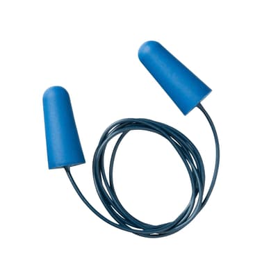 Ironwear® 1710 Metal Detectable Disposable Earplugs, Foam, Corded, 33 NRR, 100 Pair/Box