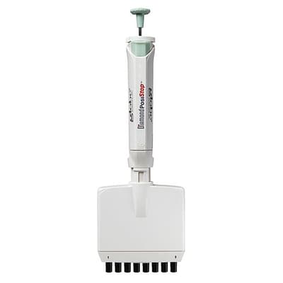 Globe Scientific™ Diamond™ PosiStop™ 8-Channel Pipette, 20-200 µL