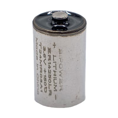 MadgeTech ER14250-LR Cylindrical Replacement Battery for HiTemp140 Series Data Loggers, Lithium, 3.6 V, 1 Each