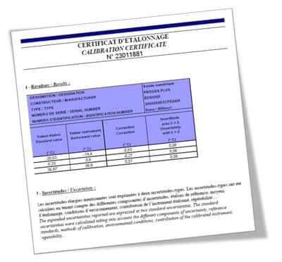 Thermo/Hygro Button Humidity Calibration Certificate