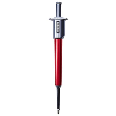 CELLTREAT® MLA Digital Mechanical Pipette, Single Channel, Red, 50-200 µL