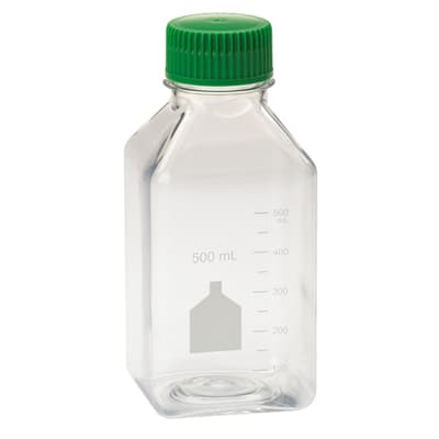CELLTREAT® Square Media Bottle, PET, 500 mL