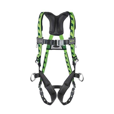 Honeywell Miller® AirCore Positioning Safety Harness, Green, 400-lb Capacity, 5,000 Tensile, 1 Each