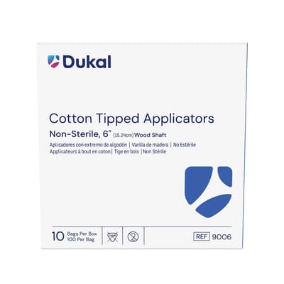 Dukal Applicators, Cotton Tip, Wood Shaft, Non-Sterile, 1,000/Box