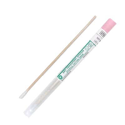 Puritan® 6" Standard Swab in Dry Transport Tube, Cotton Tip, Wood Shaft, Sterile, 500/Case