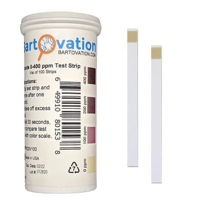 Bartovation Hydrogen Peroxide Test Strips, 0-400 ppm