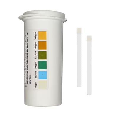 Bartovation Chlorine Test Strips, 0-300 ppm, 100/vial