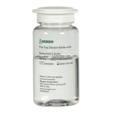 Neogen® Flip-Top Dilution Bottles
