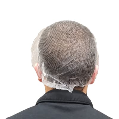 Economy Stocking Mesh Hairnets, White, Nylon, 144/Box