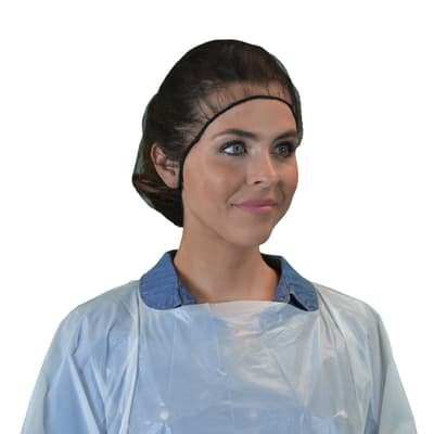 SaniWear™ Nylon Heavyweight Mesh Hairnets, Flame-Resistant