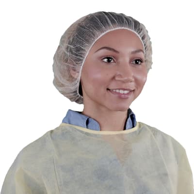 SaniWear™ Nylon Heavyweight Mesh Hairnets, Flame-Resistant