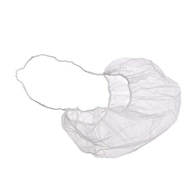 Economy Non-Woven Polypropylene Beard Covers, Color-Coded, 100/Bag, 10 Bags/Case