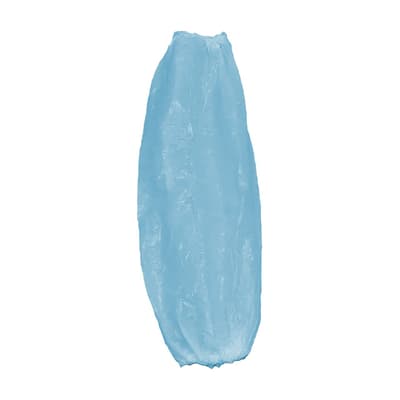 18"L Blue Polyethylene Disposable Sleeves, 1 mil, 100/Bag; 20 Bags/Case