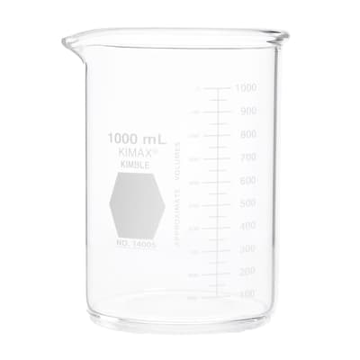KIMBLE® KIMAX® Heavy Duty Low-Form Beakers, 1,000 mL