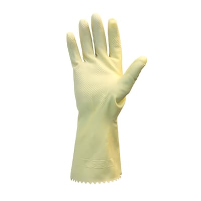 The Safety Zone® Chemical Resistant Gloves, 12"L, Amber, 18 mil, 12 Pair/Dozen, 10 Dozen, Case
