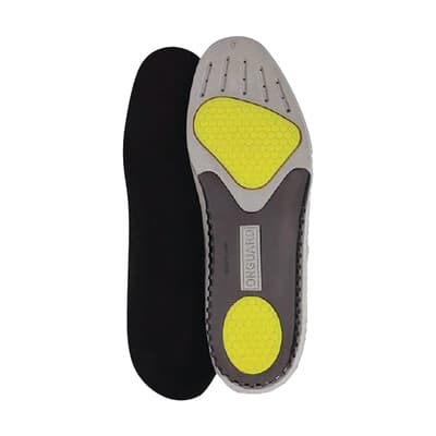 Dunlop® DuraPro® Replacement Insoles, Thermoplastic Polyurethane, Black/Gray, 1 Pair