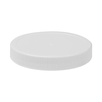 110/400 Unlined Ribbed Cap, White, Polypropylene