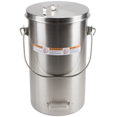 Vollrath 59200 20-qt Stainless Steel Ice Cream Pail with Bail and Hook-On Cover