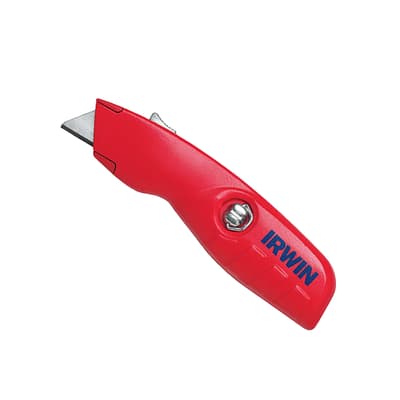Irwin® Self-Retracting Safety Knife, Red, Aluminum, 1 Each