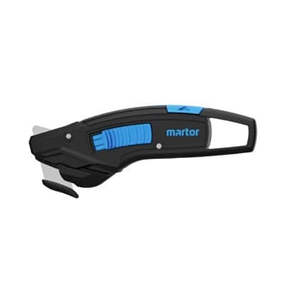 Martor SECUMAX 370 Safety Cutter, Black/Blue, Steel Blade, 1 Each