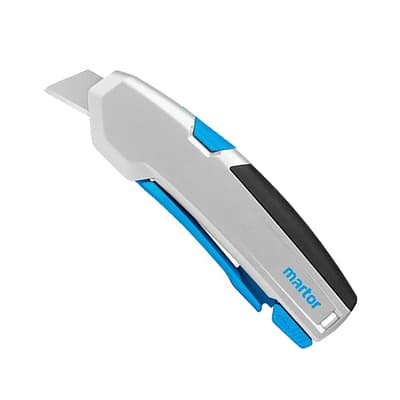 Martor SECUPRO 625 Safety Knife, Blunt-tip, Silver, Stainless Steel Blade, 1 Each