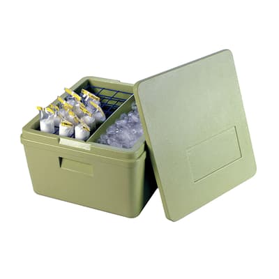 Milk Sample Cooler, Light Green, 16-1/2"L x 14"W x 9-1/4"D, 1 Each