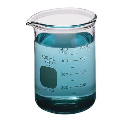 Pyrex® Heavy-Duty Griffin Beakers, Borosilicate Glass, 1,000 mL