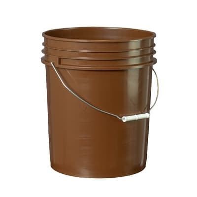 5-Gallon Plastic Pail with Metal Bail, Color-Coded, 1 Each