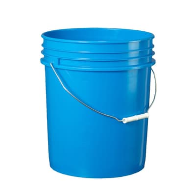 5-Gallon Plastic Pail with Metal Bail, Color-Coded, 1 Each
