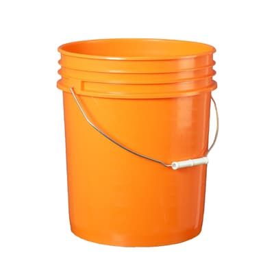 5-Gallon Plastic Pail with Metal Bail, Color-Coded, 1 Each