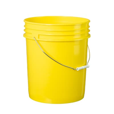 5-Gallon Plastic Pail with Metal Bail, Color-Coded, 1 Each