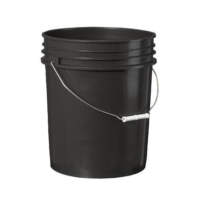 5-Gallon Plastic Pail with Metal Bail, Color-Coded, 1 Each
