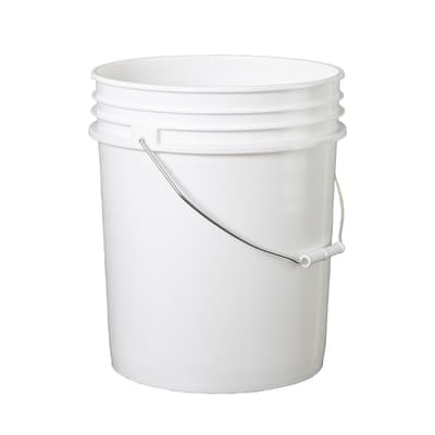 5-Gallon Plastic Pail with Metal Bail, Color-Coded, 1 Each