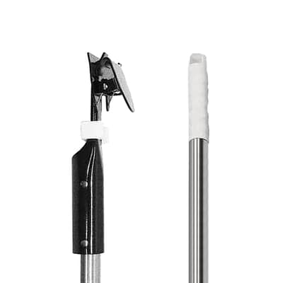 Clip-On Dust Mop Handle, Stainless Steel, 59"L, Color-Coded, 1 Each