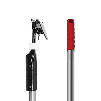 Clip-On Dust Mop Handle, Stainless Steel, 59"L, Color-Coded, 1 Each