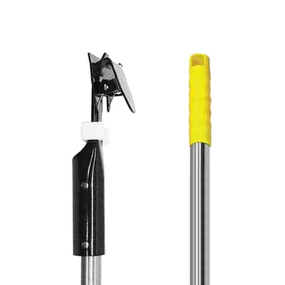 Clip-On Dust Mop Handle, Stainless Steel, 59"L, Color-Coded, 1 Each
