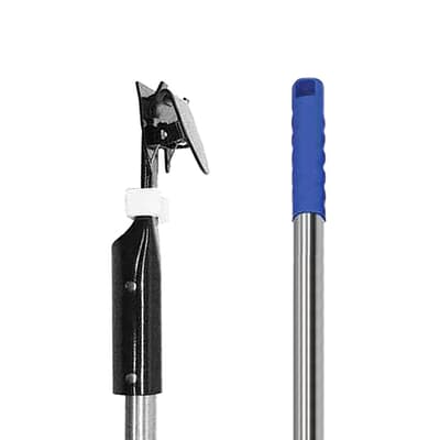 Clip-On Dust Mop Handle, Stainless Steel, 59"L, Color-Coded, 1 Each