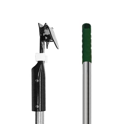 Clip-On Dust Mop Handle, Stainless Steel, 59"L, Color-Coded, 1 Each