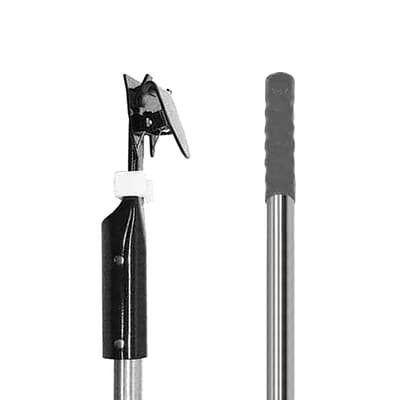 Clip-On Dust Mop Handle, Stainless Steel, 59"L, Color-Coded, 1 Each