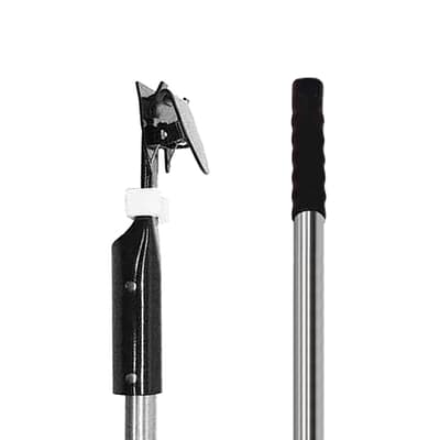 Clip-On Dust Mop Handle, Stainless Steel, 59"L, Color-Coded, 1 Each