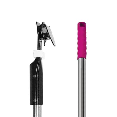 Clip-On Dust Mop Handle, Stainless Steel, 59"L, Color-Coded, 1 Each