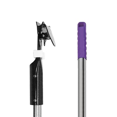 Clip-On Dust Mop Handle, Stainless Steel, 59"L, Color-Coded, 1 Each
